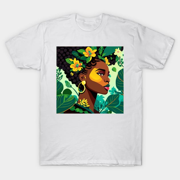 Mother nature lady T-Shirt by Lilbangdesigns